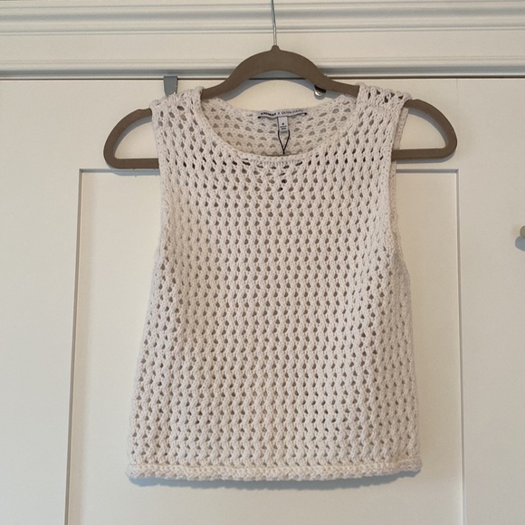 Express x Olivia Culpo - White Crochet Sleeveless Tank - Picture 4 of 5